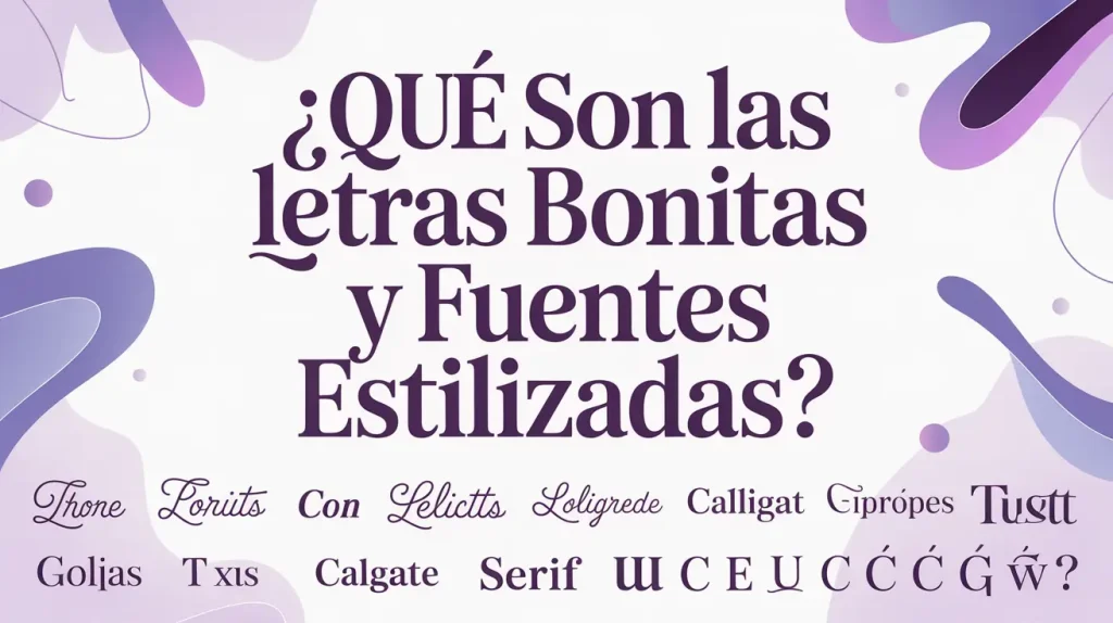 ¿Qué son las Letras Bonitas y Fuentes Estilizadas?